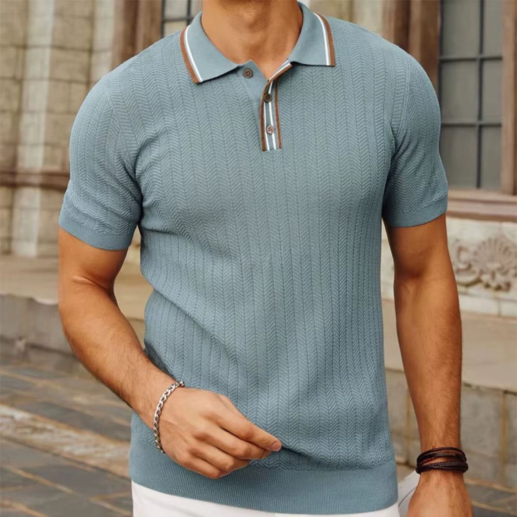 Polo Shirt Loreanni Ribbed