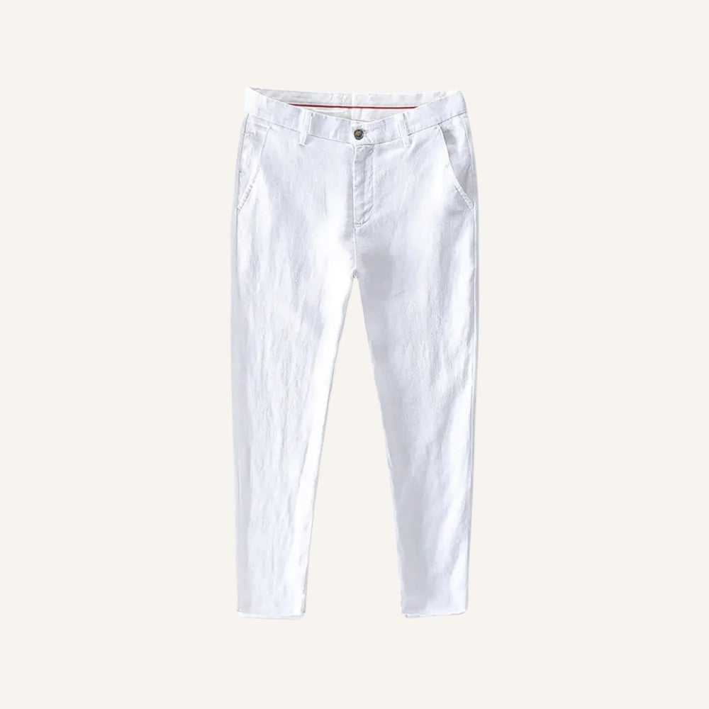 Broek Bianco Heren Linnen